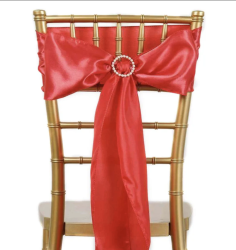 Red Satin Chair Sashes